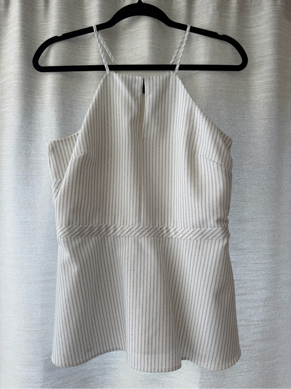 Banana Republic White and Black Striped Top
